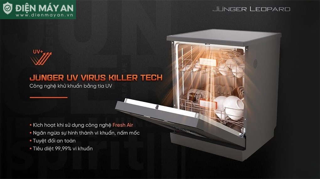 Máy rửa bát độc lập Junger Leopard DWJ-143

